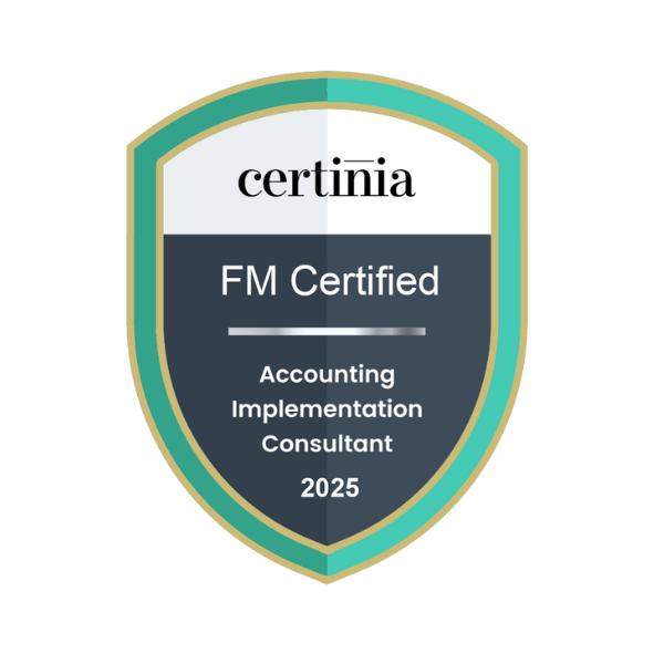 Certinia FM Certified Accounting Implementation Consultant
