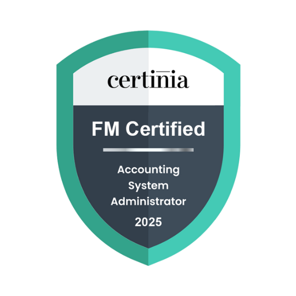 Certinia FM Certified Accounting System Administrator 2025